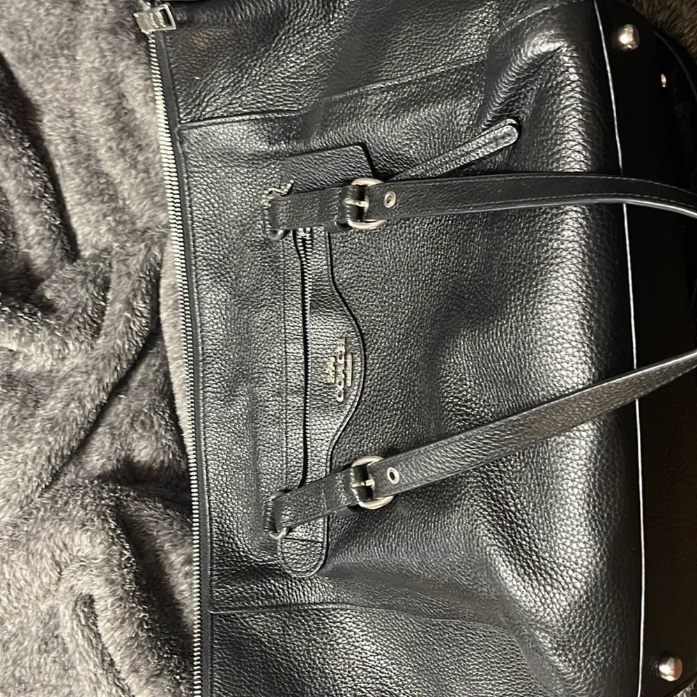 Coach, large handbag, black leather